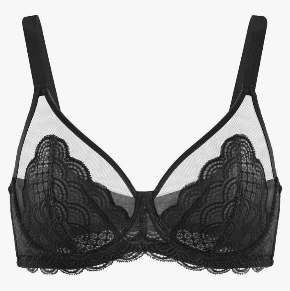 HSIA minimizer Bra for Women - Plus size lace bra with full coverage & underwire